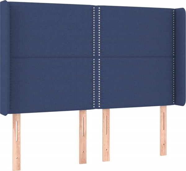 vidaXL Λύκνο Κοντινεντάλε με στρώμα, μπλε 140x190 cm, ύφασμα