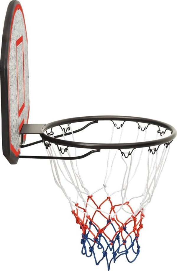 vidaXL Ταμπλό με καλάθι για μπάσκετ μαύρο 71x45x2 cm πολυαιθυλένιο