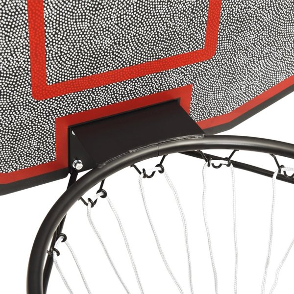 vidaXL Ταμπλό με καλάθι για μπάσκετ μαύρο 71x45x2 cm πολυαιθυλένιο