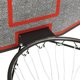 vidaXL Ταμπλό με καλάθι για μπάσκετ μαύρο 71x45x2 cm πολυαιθυλένιο