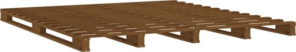 vidaXL Rama κρεβατιού, μελί καφέ, 120x200 εκ., μασίφ πεύκο