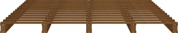 vidaXL Rama κρεβατιού, μελί καφέ, 120x200 εκ., μασίφ πεύκο