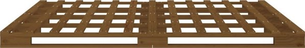 vidaXL Rama κρεβατιού, μελί καφέ, 120x200 εκ., μασίφ πεύκο