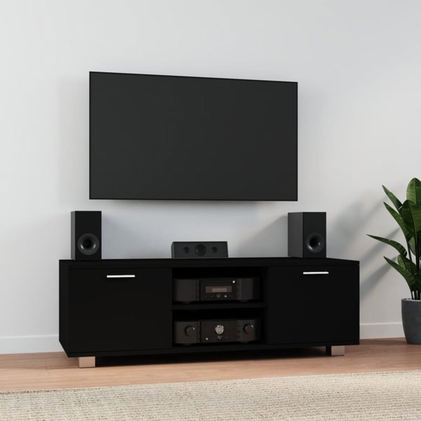 vidaXL Έπιπλο τηλεόρασης, μαύρο, 120x40,5x35 εκ., ξυλώδες υλικό