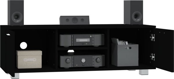 vidaXL Έπιπλο τηλεόρασης, μαύρο, 120x40,5x35 εκ., ξυλώδες υλικό