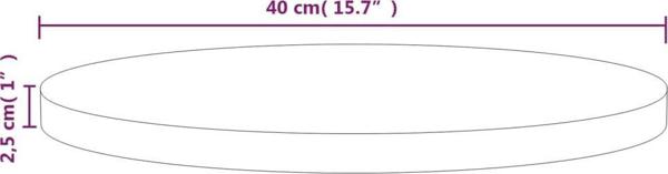 Επιφάνεια τραπεζιού 40x2,5 cm, ελαφρύ ξύλο πεύκου