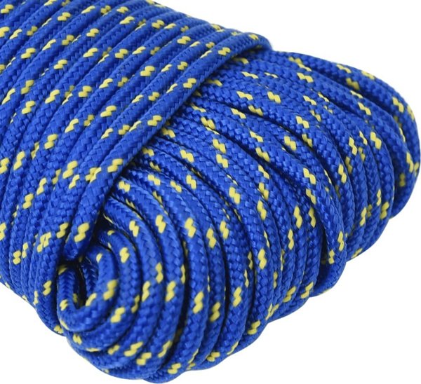 vidaXL Linka zeglarska niebieska 5 mm 25 m polipropylen