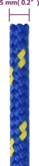 vidaXL Linka zeglarska niebieska 5 mm 25 m polipropylen