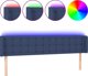 vidaXL Κεφαλάρι κρεβατιού με LED, μπλε, 183x16x78/88 cm, ύφασμα