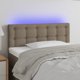 vidaXL Κεφαλάρι Κρεβατιού με LED, Taupe, 80x5x78/88 εκ., Υφασμάτινο