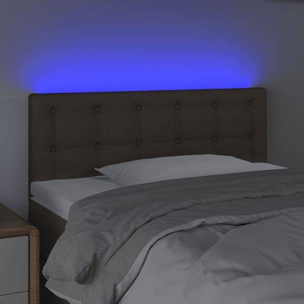 vidaXL Κεφαλάρι Κρεβατιού με LED, Taupe, 80x5x78/88 εκ., Υφασμάτινο