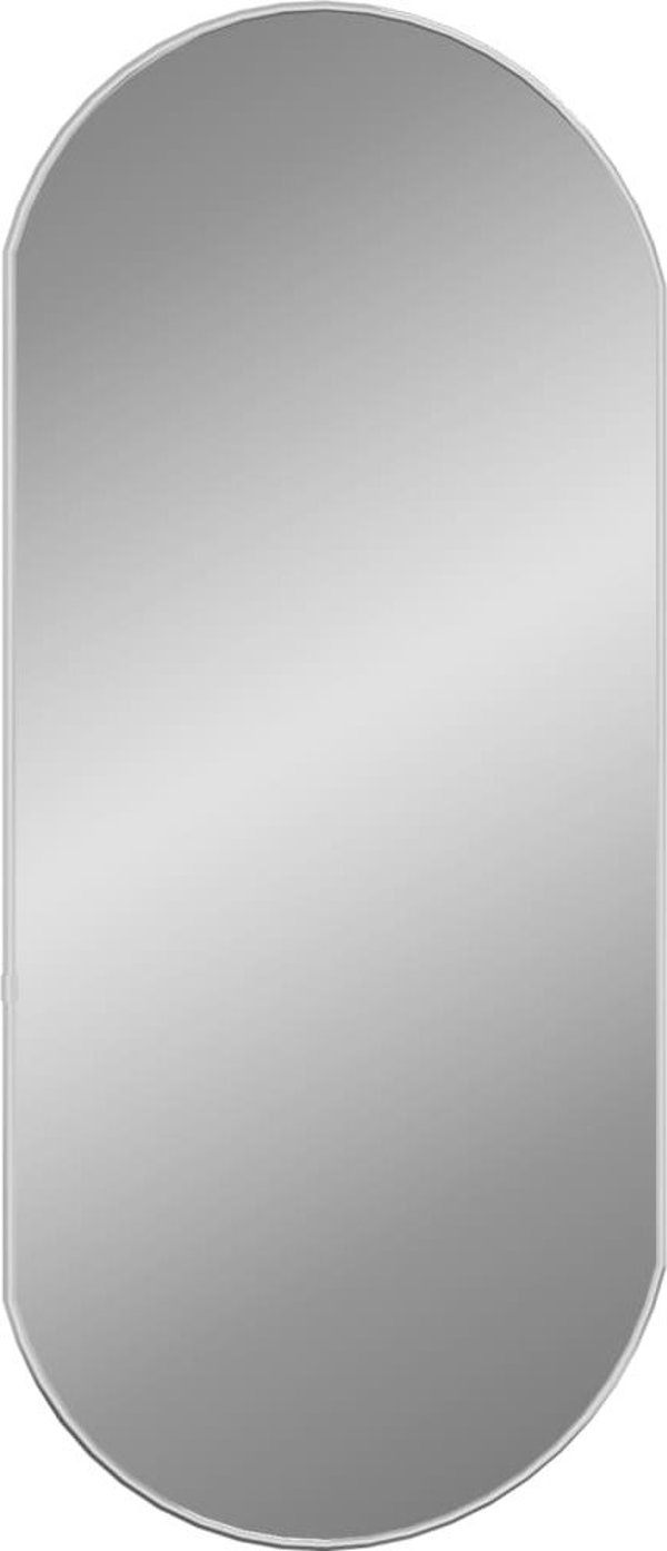 vidaXL Οβάλ ασημένιος καθρέπτης τοίχου 80x35 cm