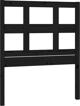 vidaXL Wezglowie lozka, czarne, 95,5x4x100 cm, lite drewno sosnowe