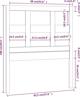 vidaXL Wezglowie lozka, czarne, 95,5x4x100 cm, lite drewno sosnowe