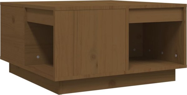 vidaXL Τραπεζάκι καφέ, μελί καφέ, 60x61x32,5 cm, ξύλο πεύκου