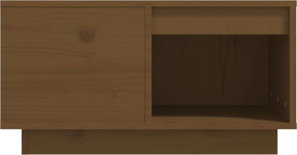 vidaXL Τραπεζάκι καφέ, μελί καφέ, 60x61x32,5 cm, ξύλο πεύκου