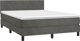vidaXL Κρεβάτι continental με στρώμα, σκούρο γκρι, 140x200cm βελούδο