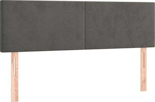 vidaXL Κρεβάτι continental με στρώμα, σκούρο γκρι, 140x200cm βελούδο