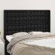 vidaXL Ζαγκλόουκ uszak μαύρο 147x16x118/128 cm από τεχνητό δέρμα