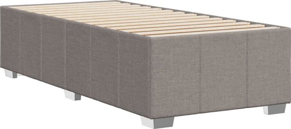 vidaXL Rama κρεβατιού, χρώμα ταουπ, 80 x 200 cm, επενδυμένη με ύφασμα