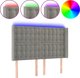 vidaXL Ζαγλόουεκ για κρεβάτι με LED, ανοιχτό γκρι, 147x16x118/128 cm, βελούδο