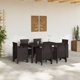 vidaXL Σετ φαγητού κήπου 7 τεμαχίων μπρονζέ Polyrattan