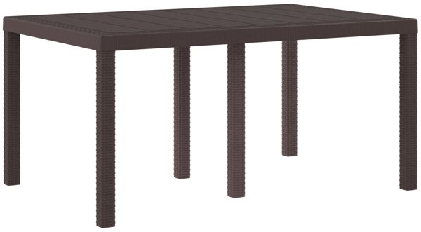 vidaXL Σετ φαγητού κήπου 7 τεμαχίων μπρονζέ Polyrattan