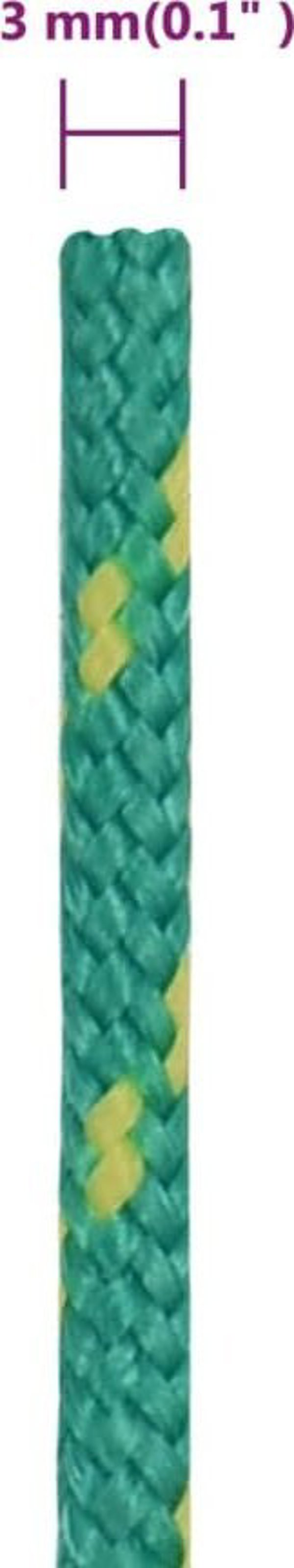 vidaXL Ναυτικο σχοινι, πρασινο, 3 mm, 25 m, πολυπροπυλενιο