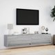 vidaXL Επιτοίχια ντουλάπα για TV με φωτισμό LED, γκρι δρυς sonoma, 180x31x38 cm