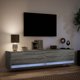 vidaXL Επιτοίχια ντουλάπα για TV με φωτισμό LED, γκρι δρυς sonoma, 180x31x38 cm