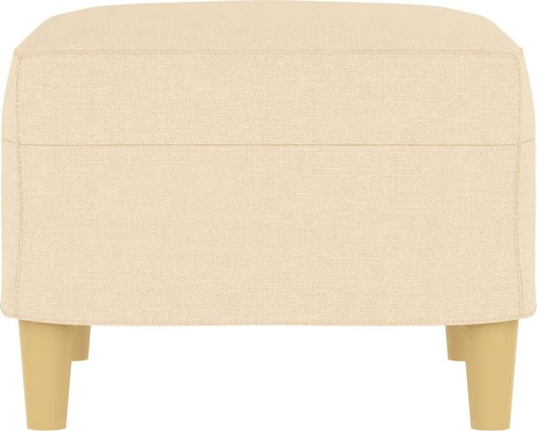 vidaXL Ταμπουρές, εκρού, 60x50x41 εκ., επενδεδυμένος με ύφασμα