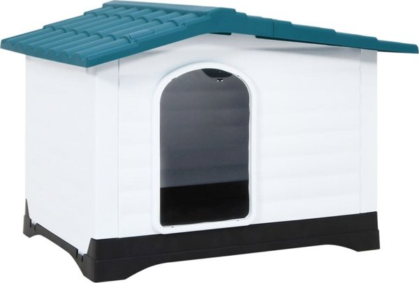 vidaXL vidaXL Buda dla psa, niebieska, 90,5x68x66 cm, polipropylen