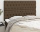 vidaXL Μαξιλαράκια κεφαλιού για κρεβάτι, 4 τεμ., σκούρο καφέ, 72x7x78/88 cm, ύφασμα
