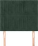 vidaXL Μονά προσκέφαλα κρεβατιού, 2 τεμ., σκούρο πράσινο, 90x5x78/88 εκ, βελούδινα