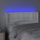 Κεφαλάρι κρεβατιού με LED vidaXL, λευκό, 93x16x78/88 cm, από συνθετικό δέρμα