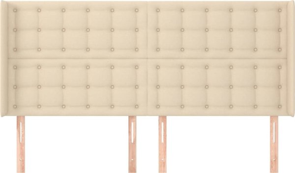 vidaXL Κεφαλάρι uszak, κρεμ, 183x16x118/128 cm, ύφασμα
