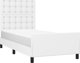 vidaXL Ράμα κρεβατιού με κεφαλάρι λευκό 90x200 cm δερματίνη