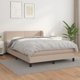 vidaXL Lit kontinental avec matelas, cappuccino, cuir synthétique 140x200 cm