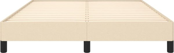 vidaXL Κρεβατοκάμαρα με ύφασμα 140x190 cm κρεβάτι κρεβάτι πλαίσιο σε εκρού χρωματισμό