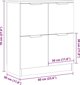 vidaXL Ντουλάπι Παλαιωμένο Ξύλο 60x30x70 cm Υλικό Ξυλοπαραγωγής