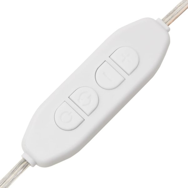 vidaXL Σετ με τουαλετικό τραπέζι και φωτισμό LED, καπνιστή δρυς
