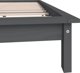Γκρι σκελετός κρεβατιού vidaXL 160x200 cm από μασίφ ξύλο πεύκου