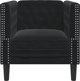 vidaXL Fotel Chesterfield, czarny, tapicerowany aksamitem