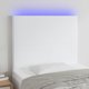 vidaXL Κεφαλάρι για κρεβάτι, λευκό, 90x5x118/128 εκ, τεχνητό δέρμα