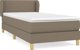vidaXL Κρεβάτι Continental με Στρώμα, taupe, ύφασμα, 90x190 cm