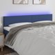 vidaXL κεφαλάρι κρεβατιού με LED, μπλε, 160x5x78/88 εκ., ύφασμα