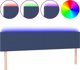vidaXL κεφαλάρι κρεβατιού με LED, μπλε, 160x5x78/88 εκ., ύφασμα