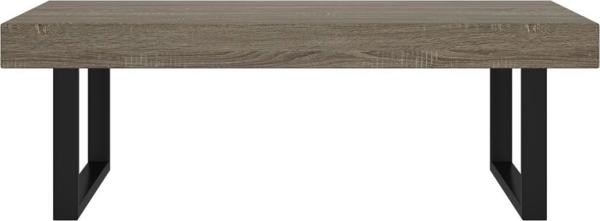 vidaXL Stolik kawowy, γκρι-μαύρο, 120x60x40 cm, MDF και σίδηρος