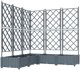 vidaXL Γλάστρα Κήπου 120 x 120 x 125,5 εκ. από Πλαστικό, Ανοιχτό Γκρι