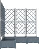 vidaXL Γλάστρα Κήπου 120 x 120 x 125,5 εκ. από Πλαστικό, Ανοιχτό Γκρι